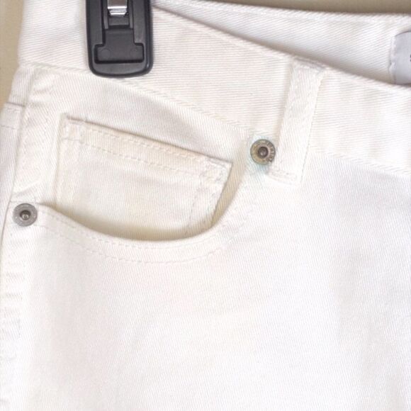 REVOLVE Something Navy Nina Denim Pants with Slit in White Flaws 6 - Picture 6 of 10